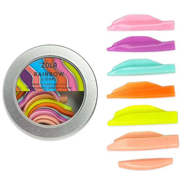 Zola Валики для ламинирования Rainbow L-Curl, 5 пар
