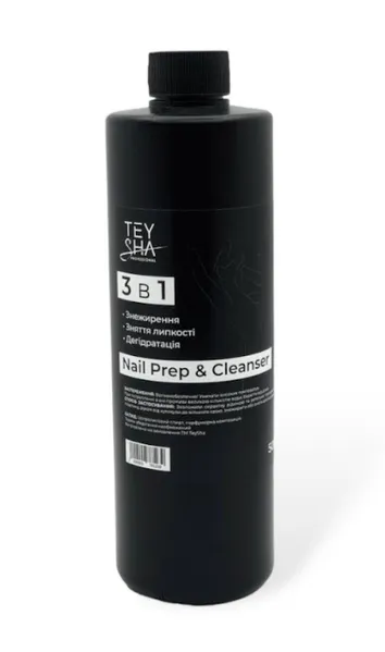 Жидкость Teysha Nail Prep&Cleanser 3-в-1 500мл