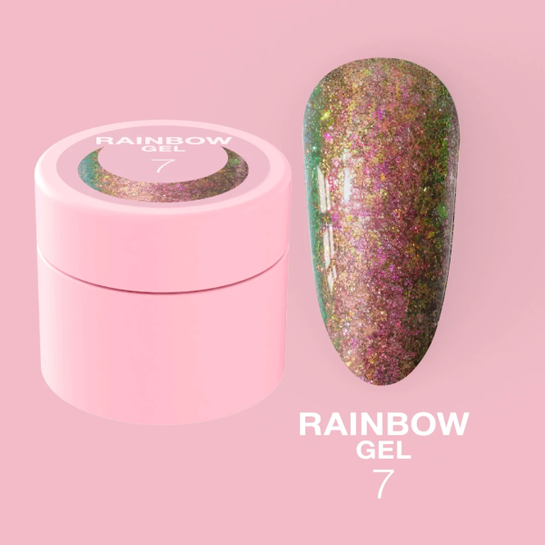 Блесточки для ногтей Luna Rainbow Gel №7 5ml