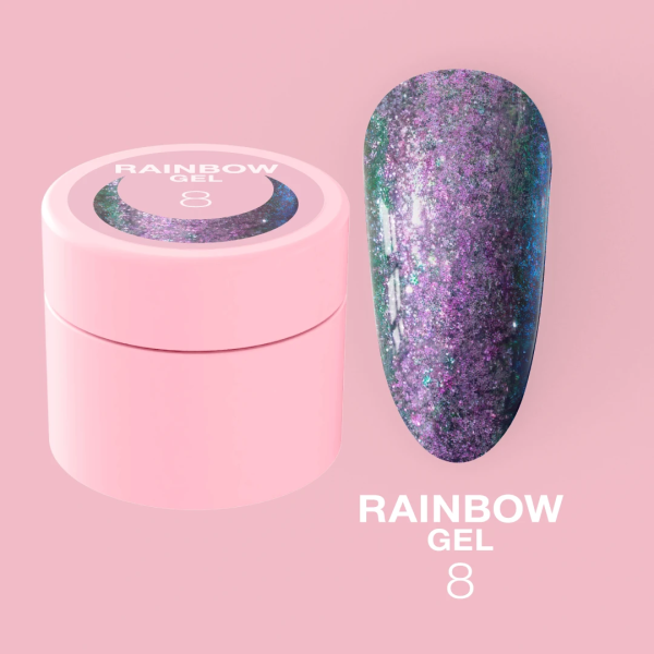 Блесточки для ногтей Luna Rainbow Gel №8 5ml