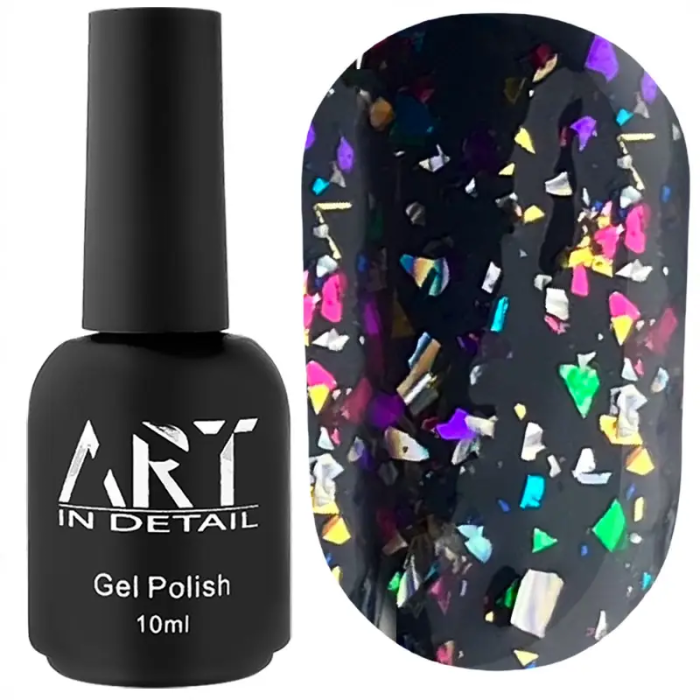 Топ для гель-лака з різнокольоровими пластівцями ART Shell Top Rainbow 10 мл
