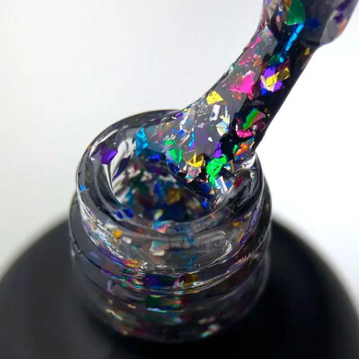 Топ для гель-лака c разноцветными хлопьями ART Shell Top Rainbow 10 мл