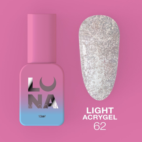 Світловідбиваючий рідкий Акригель Luna Light Acrygel №62 13мл