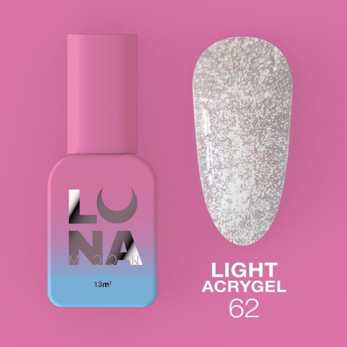 Світловідбиваючий рідкий Акригель Luna Light Acrygel №62 13мл