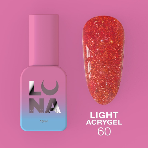 Світловідбиваючий рідкий Акригель Luna Light Acrygel №60 13мл