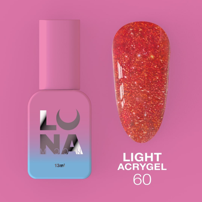 Світловідбиваючий рідкий Акригель Luna Light Acrygel №60 13мл