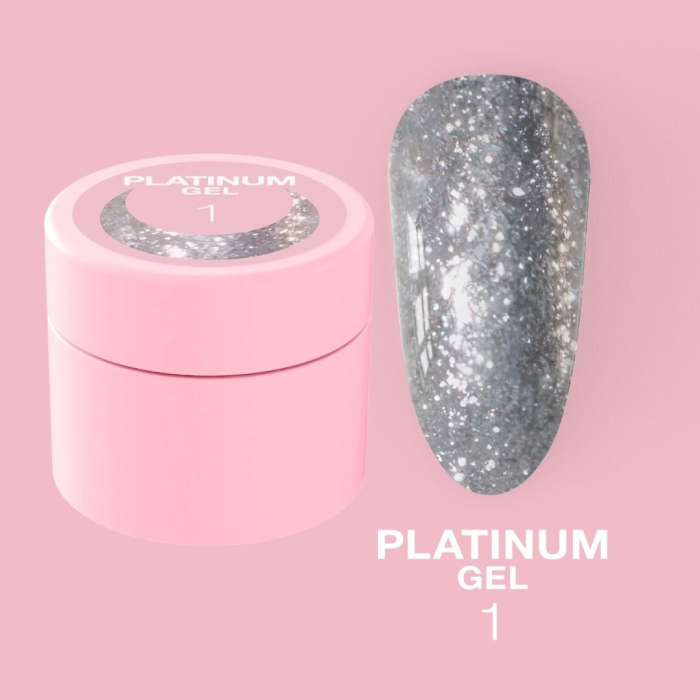 Блискітки для нігтів Luna Platinum Gel №1 5ml