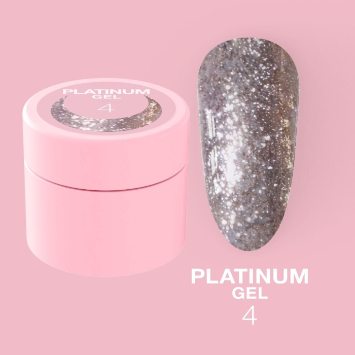 Блесточки для ногтей Platinum Gel №4 5ml