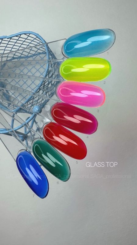 Топ вітраж без липкого шару SAGA professional Glass Top 9мл