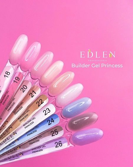Гель Edlen Builder Gel Princess 15мл 020 м'який пастельний рожевий