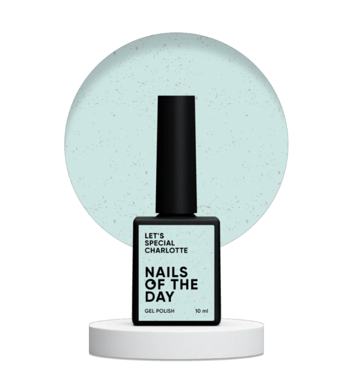 Гель-лак NailsOfTheDay Let’s special Charlotte  мятно-голубой с золотой поталью 10мл