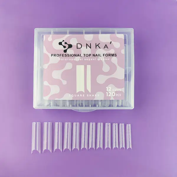 Верхние формы DNKa' Top Nail Forms Square Sharp, 120шт