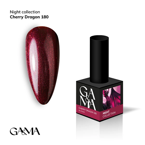 Гель-лак Ga&Ma Night collection 180 Cherry dragon 10мл