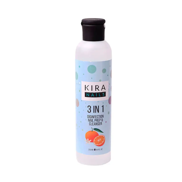 Засіб  для зняття липкого шару, дезінфекції та знежирення  Kira Nails 3-в-1 250 мл