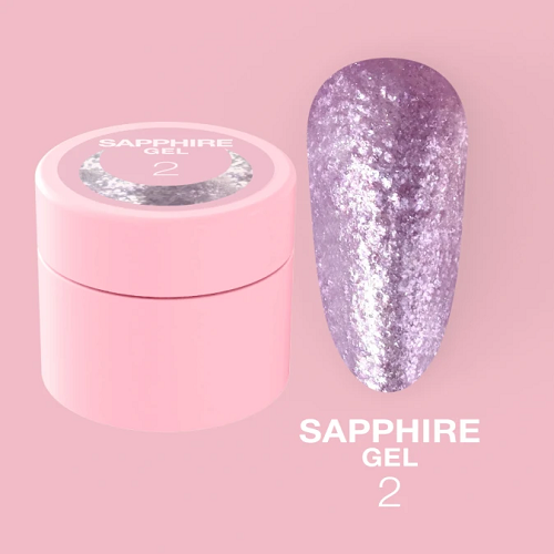 Блискітки для нігтів Luna Sapphire Gel 02 5мл