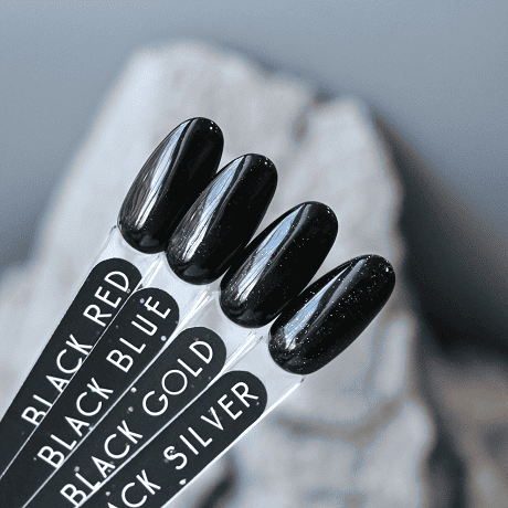 Гель-лак Komilfo  Black Silver, 8 мл
