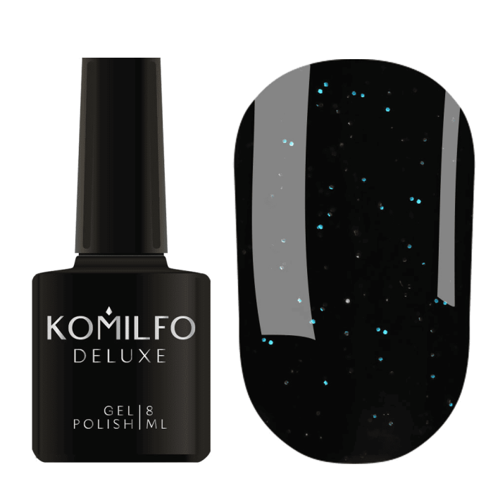 Гель-лак Komilfo  Black Blue, 8 мл
