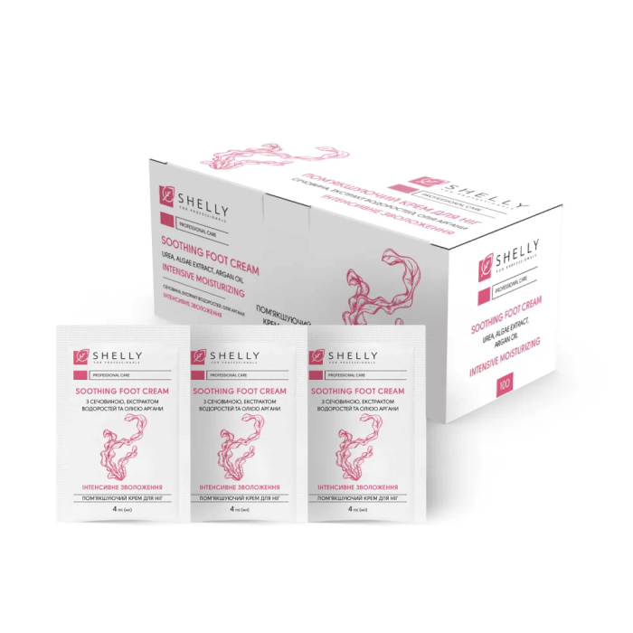 Смягчающий крем для ног с мочевиной, экстрактом водорослей и маслом арганы Shelly