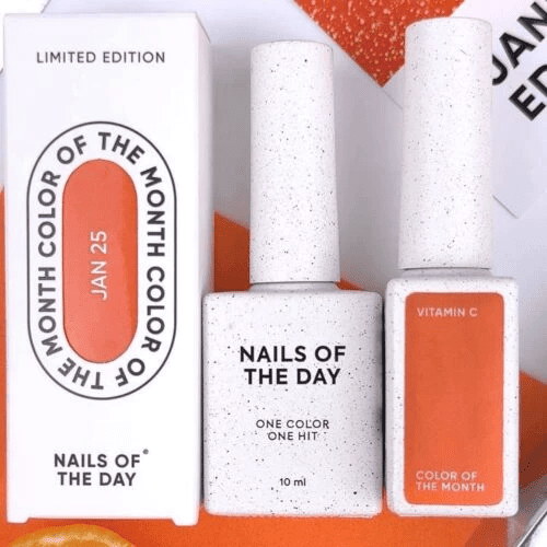 Гель-лак Nailsoftheday January 2025 Vitamin C, помаранчевий із шимером, 10мл