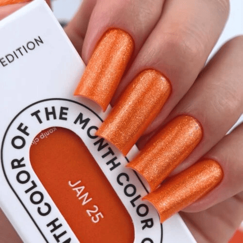 Гель-лак Nailsoftheday January 2025 Vitamin C, помаранчевий із шимером, 10мл