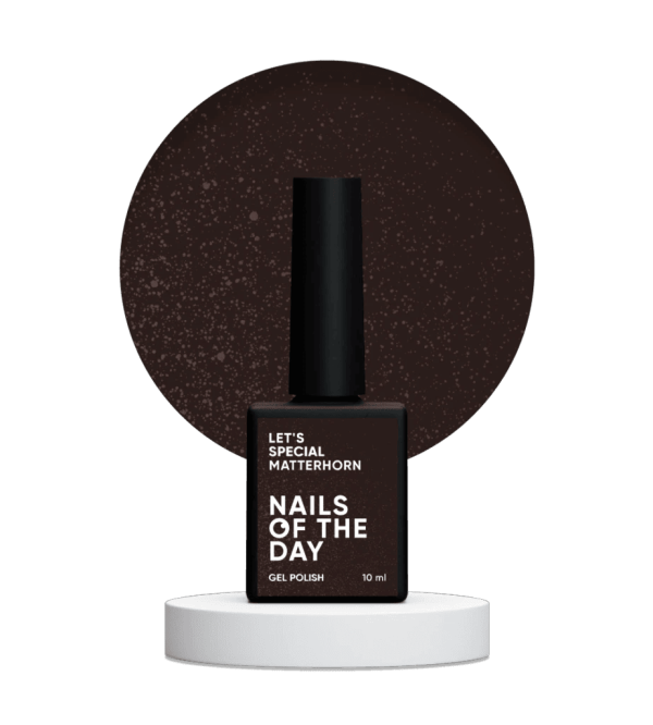 Гель-лак NailsOfTheDay Let’s special Matterhorn шоколадно коричневый с поталью, 10 мл