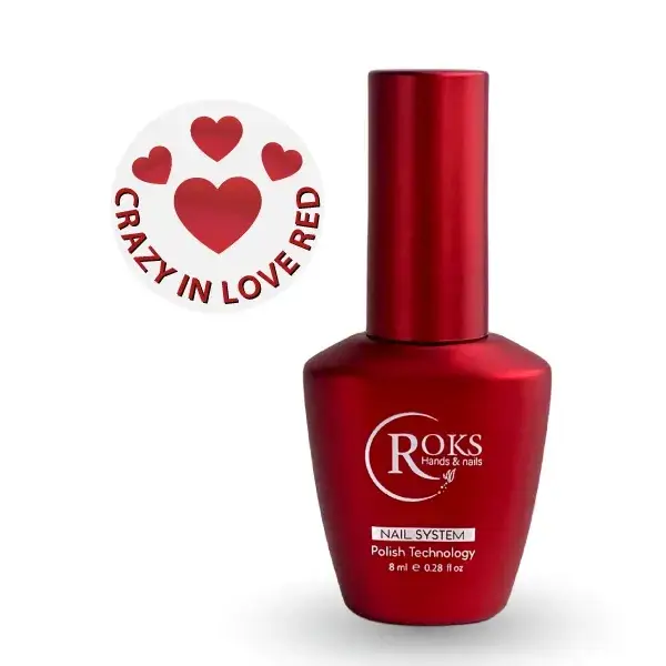 Фінішне покриття Roks Crazy In Love Red, 8мл