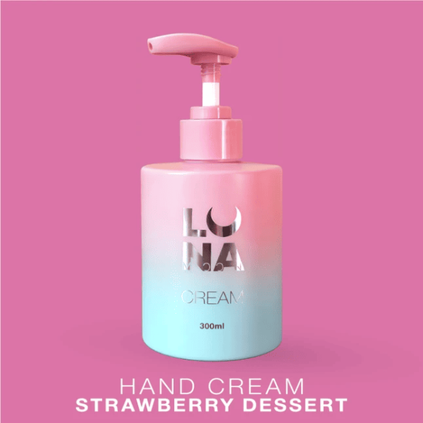 Крем ламелярний зволожуючий з ароматом полуниці з вершками Luna Hand Cream Strawberry Dessert 300мл