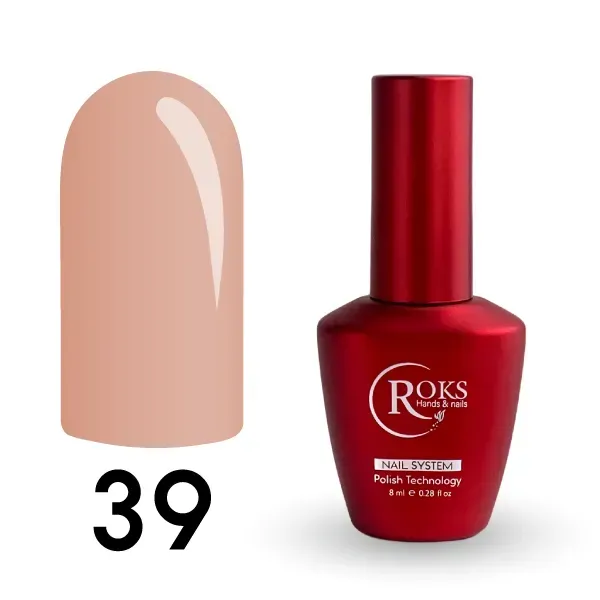 Камуфлююча база для гель-лака Roks  French Rubber Base 39 8 мл 