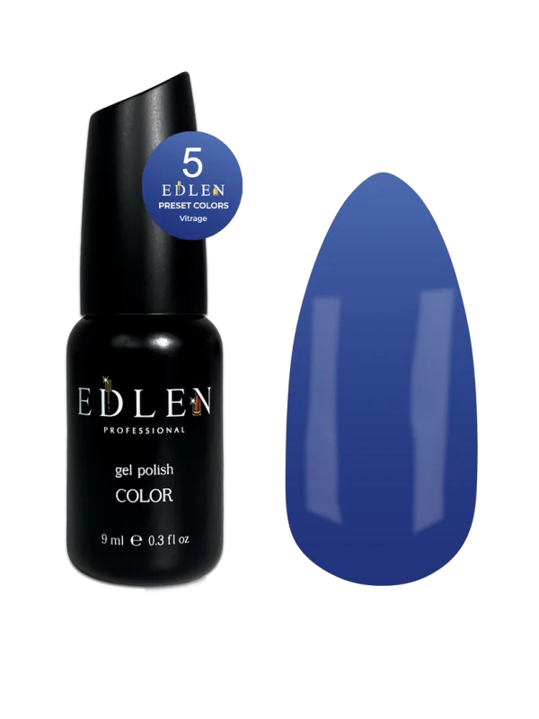 Вітражний гель-лак Edlen Preset color Vitrage 9мл 05 синій