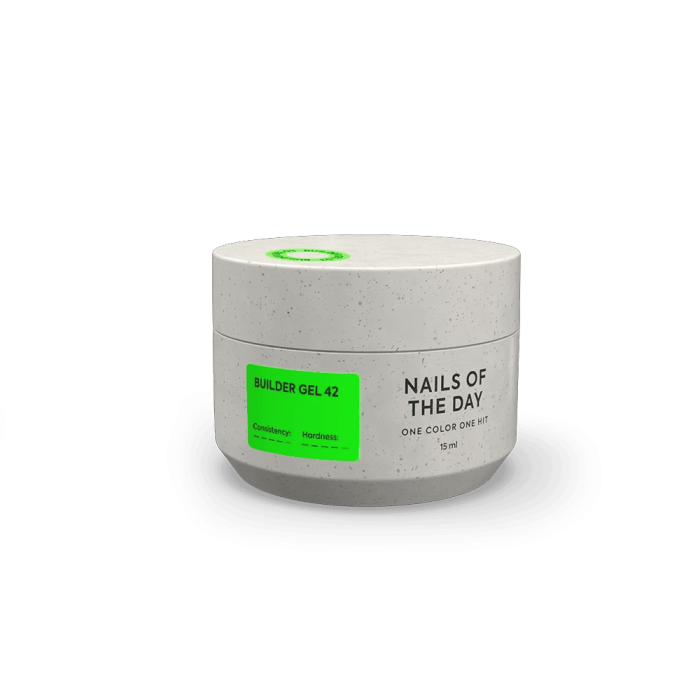 Гель для нарощування нігтів NailsOfTheday Builder 42  насичено-салатовий, 15мл