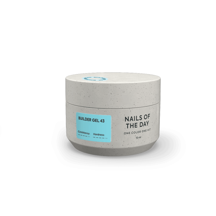 Гель для наращивания ногтей NailsOfTheday Builder 43 светло-голубой, 15мл