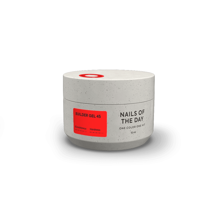 Гель для наращивания ногтей NailsOfTheday Builder 45 кораллово-красный, 15мл