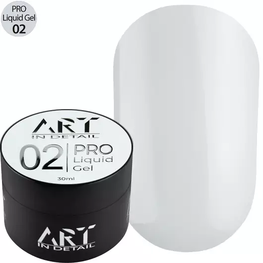 Рідкий гель ART PRO Liquid Builder Gel 02, молочний 30мл