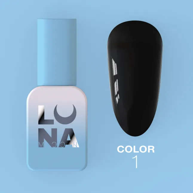 Гель-лак Luna Color 01, чорний 8мл
