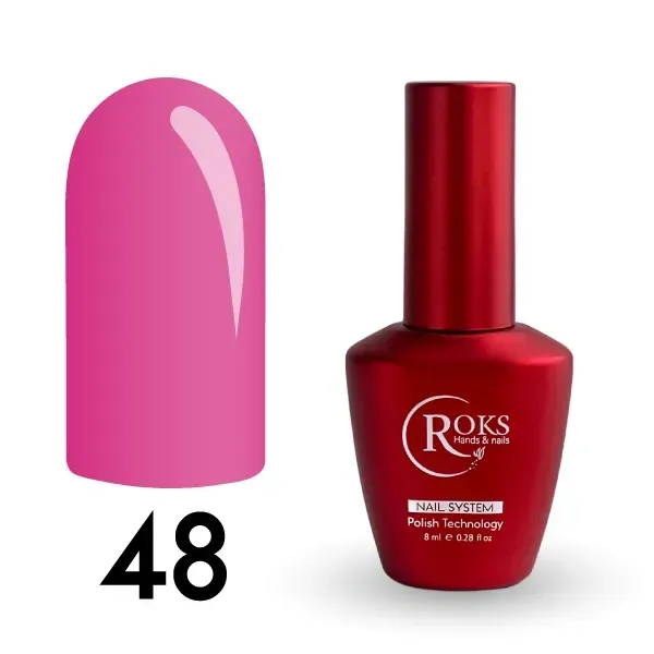 Камуфлююча база для гель-лака Roks  French Rubber Base 48, 8мл 
