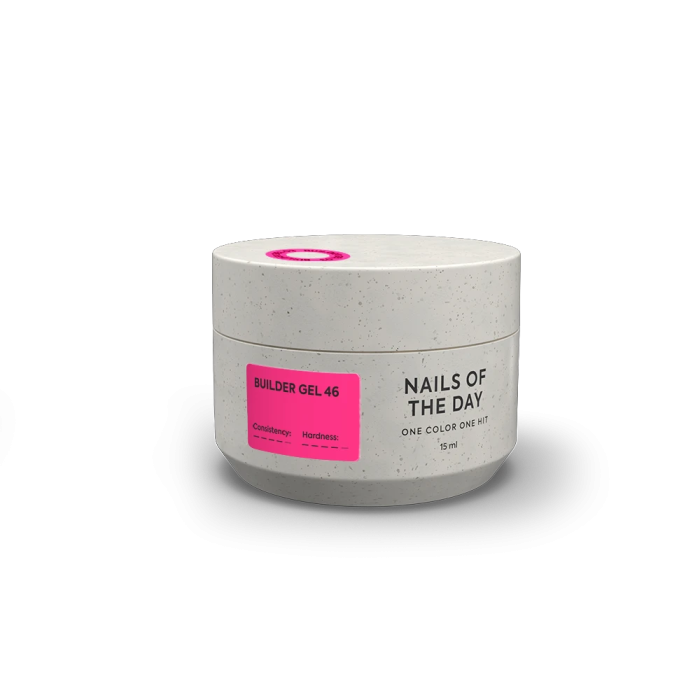 Гель для нарощування нігтів NailsOfTheday Builder 46  насичений рожевий, 15мл
