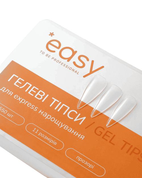 Гелеві тіпсі для нарощування нігтів форми Стилет ТМ Easy to be professional