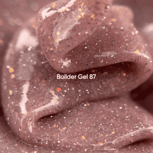 Гель для наращивания ногтей NailsOfTheday Builder 87  теплый нюдовый с опаловым блеском светоотражающий, 15мл
