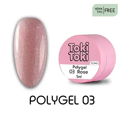 Polygel Toki-Toki 03 Rose 5мл