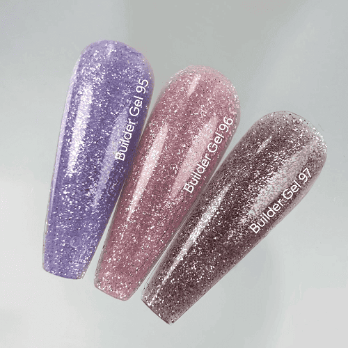 Гель для нарощування нігтів NailsOfTheday Builder 95  ліловий світловідбиваючий, 15мл