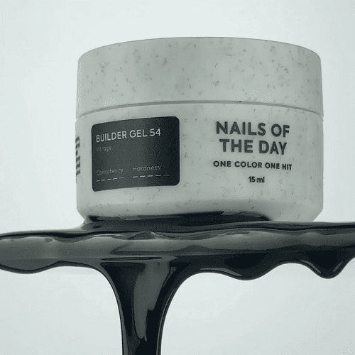 Гель для нарощування нігтів NailsOfTheday Builder 54 vitrage  чорний вітражний, 15мл