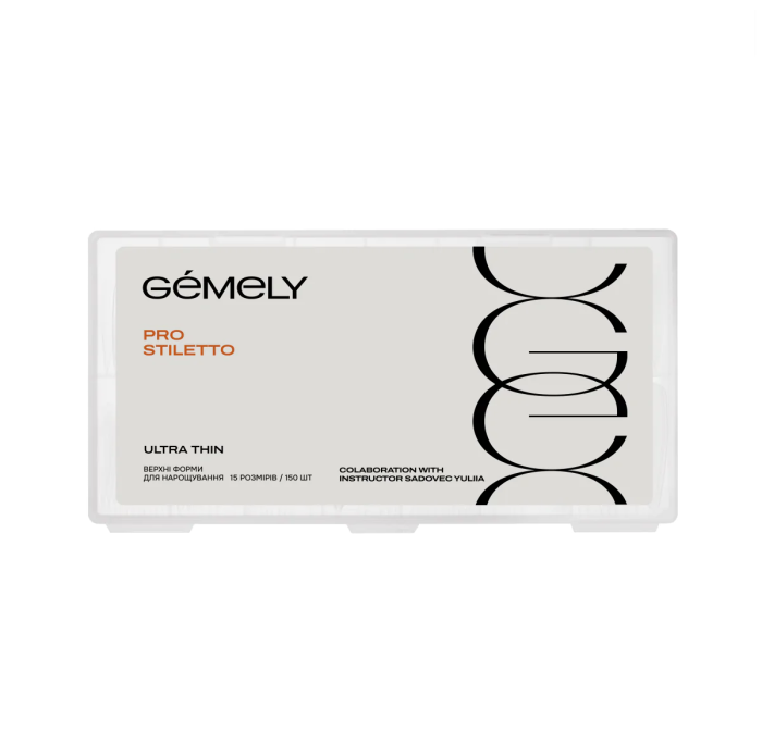 Верхні форми стилет надтонкі  Gemely Pro Stiletto Ultra Thin