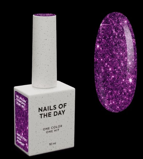 Гель-лак Nailsoftheday 199 Cosmopolitan темно–розовый светоотражающий 10мл