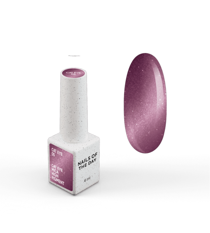 Гель-лак котяче око NAILSOFTHEDAY Cat Eye 05 темно-рожевий  світловідбиваючий, 6мл