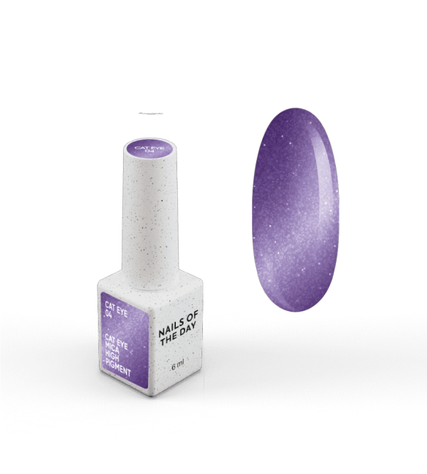 Гель-лак котяче око NAILSOFTHEDAY Cat Eye 03 ліловий  світловідбиваючий, 6мл