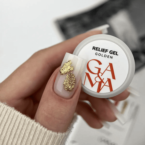 Гелева паста для обʼємних дизайнів Relief gel GA&MA Gold 5г