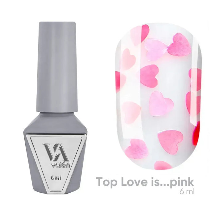 Топ Valeri Top Love is... Pink (прозорий з рожевими серцями) 6мл