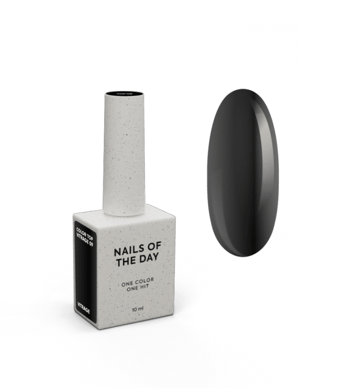 Топ NailsOfTheFay Color top Vitrage 09 чорний вітраж, 10мл