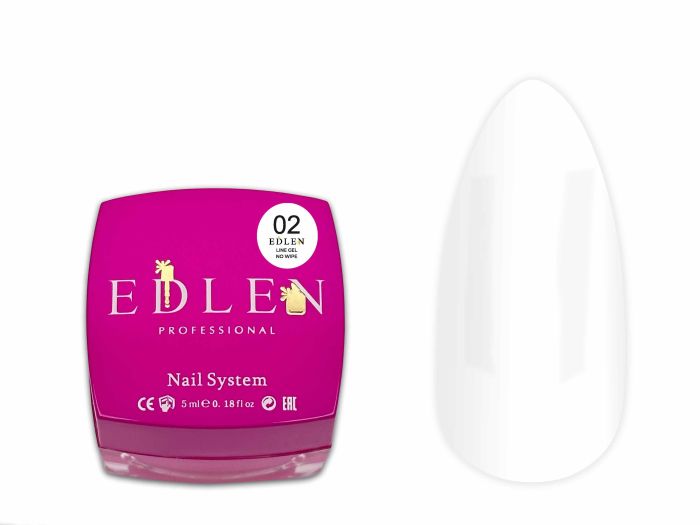 Гель-фарба  Edlen Line gel no wipe White біла 5г