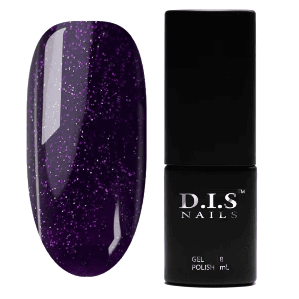 Гель-лак D.I.S Nails  Laser Red 8мл 07  фіолетовий мікроблиск